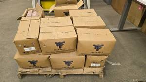 lot 137 image: Pallet of Faceables Thin Brick Veneer.  Approx 19 Boxes, 9.68 Sq Ft Per Box.  Retail $66.33 Per Box