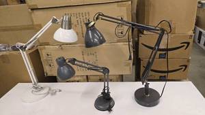 lot 157 image: Lot of 3 Misc Articulating Desk Lamps