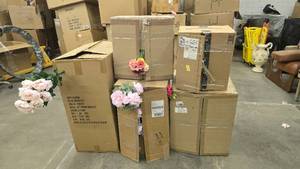 lot 174 image: Large Lot of Artificial Flowers.  SO MANY FLOWERS AND LOTS OF $$ HERE.  SEE PICTURES FOR EVERYTHING INCLUDED.  QUANTITY 5 BOXES BID IS TIMES THE QUANTITY SO YOU ARE BIDDING PER BOX