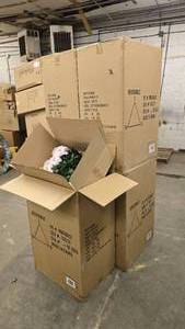 lot 178 image: Case of 23 Light Pink Peony Bush.  6 Flower Per Box, 6 Boxes Per Case.  QUANTITY 5 CASES  BID IS TIMES THE QUANTITY SO YOU ARE BIDDING PER CASE
