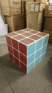 lot 182 image: Wooden Rubics Cube Box