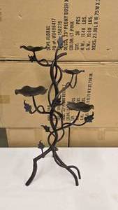 lot 221 image: Metal Vine Style Candle Tabletop Candle Holder