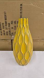 lot 225 image: Yellow Ceramic Vase
