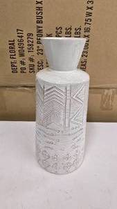 lot 227 image: White Ceramic Decorative Vase