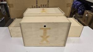 lot 254 image: TX Whiskey Wooden Gift Boxes, Quantity 4
