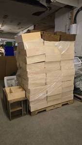 lot 304 image: Large Pallet Full of Wooden Gift Boxes