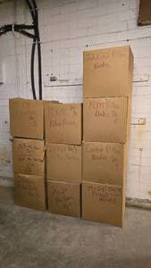 lot 306 image: 10 Boxes of Misc Pillow Bodies.  Misc Sizes.  See boxes for approx sizes and quantities