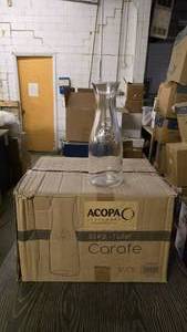 lot 314 image: Box of 12 Glass 1 Liter Carafes