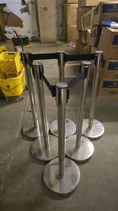 lot 330 image: Lot of 6 Chrome Stantions