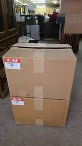 lot 335 image: 2 Large Boxes of Uline Kraft Fine Excelsior