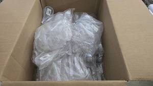 lot 341 image: Large Box of 2-Piece Crystal Acrylic Teardrop Balls