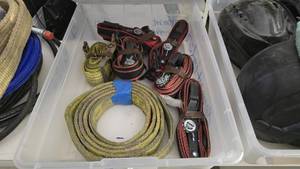 lot 346 image: Tote of Misc Ropes & Straps