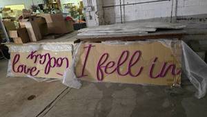 lot 363 image: Absolutely Beautiful I Fell In Love Today LED Wall Sign