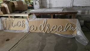 lot 364 image: Absolutely Beautiful It Was A Dream LED Wall Sign