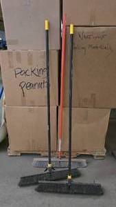 lot 388 image: Lot of 3 Push Brooms