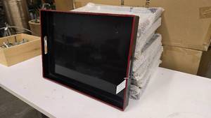 lot 432 image: Lot of 9 Matching American Atelier Serving Trays