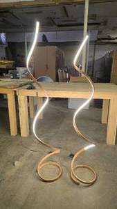 lot 504 image: REALLY COOL  Pair of LED Twist Floor Lamps