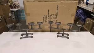 lot 508 image: Pair of Matching Industrical Style Candle Holders