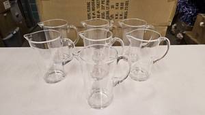 lot 512 image: Lot of 7 Threshold Clear Acrylic Pitchers