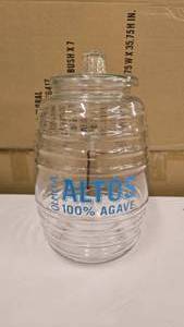 lot 535 image: Omega Altos Tequila Glass 2 Gallon Beverage Jar w Lid