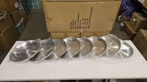 lot 536 image: Lot of 8 Winco 14 Aluminum Seafood Trays
