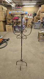 lot 556 image: Ornate Wrought Iron Floor Candelabra