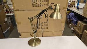 lot 576 image: Gold Leopower Articulating Arm Desk Lamp