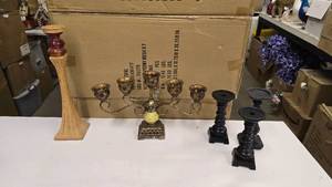 lot 582 image: Lot of Misc Candle Holders.  Includes Everything Pictured.