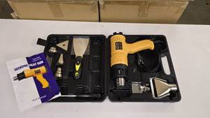 lot 675 image: Seekone Heat Gun w Case, Manual & Attachments.  Looks New.