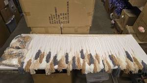 lot 651 image: Boho-Style Beaded Hanging Tapestries, Approx 5 Long  QUANTITY 3  BID IS TIMES THE QUANTITY SO YOU ARE BIDDING PER TAPESTRY