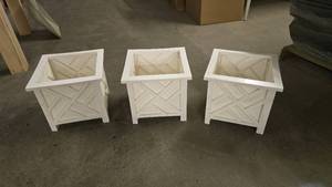 lot 717 image: Lot of 3 Square Planter Boxes