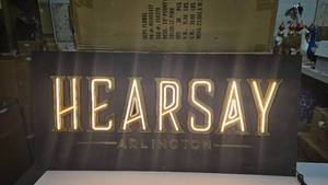 lot 761 image: Hearsay Arlington LED Sign, Speakeasy Themed Arlington Bar