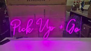 lot 762 image: LED Pick Up x Go Lighted Sign