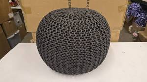 lot 768 image: Large Heavy Weave Outdoor Foot RestOttoman