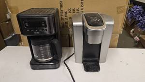 lot 774 image: Lot of 2 Coffee Makers.  Includes Keurig & Mr Coffee