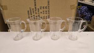 lot 711 image: Lot of 4 Threshold Clear Acrylic Pitchers