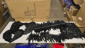 lot 805 image: Black Real Feather Dark Angel Costume