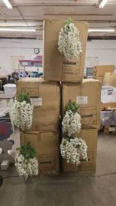 lot 820 image: Large Lot Artificial Flowers.  SO MANY FLOWERS AND LOTS OF $$ HERE.  SEE PICTURES FOR EVERYTHING INCLUDED  QUANTITY 5 BOXES TOTAL  BID IS TIMES THE QUANTITY SO YOU ARE BIDDING PER BOX