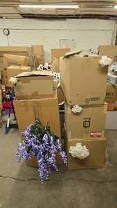 lot 821 image: Large Lot Artificial Flowers.  SO MANY FLOWERS AND LOTS OF $$ HERE.  SEE PICTURES FOR EVERYTHING INCLUDED  QUANTITY 5 BOXES TOTAL  BID IS TIMES THE QUANTITY SO YOU ARE BIDDING PER BOX