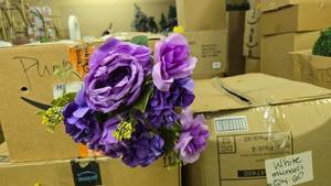 lot 824 image: Large Lot Artificial Flowers.  SO MANY FLOWERS AND LOTS OF $$ HERE.  SEE PICTURES FOR EVERYTHING INCLUDED  QUANTITY 5 BOXES TOTAL  BID IS TIMES THE QUANTITY SO YOU ARE BIDDING PER BOX