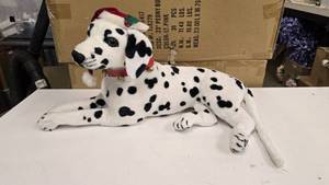 lot 866 image: Very Nice Stuffed Christmas Themed Dalmation