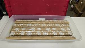 lot 870 image: Large Tote FULL of Christmas Wrapping Paper.  Approx 18 Rolls