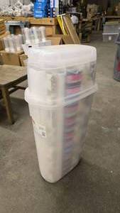 lot 871 image: Large Tote FULL of Christmas Wrapping Paper.  Approx 20 Rolls