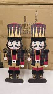 lot 876 image: Pair of Matching Christmas Dcor Nutcrackers