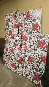lot 920 image: Lot of 5 Matching Christmas Themed Wall Panels
