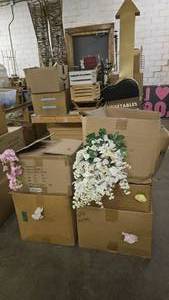 lot 931 image: Large Lot Artificial Flowers.  SO MANY FLOWERS AND LOTS OF $$ HERE.  SEE PICTURES FOR EVERYTHING INCLUDED.  QUANTITY 5 BOXES TOTAL  BID IS TIMES THE QUANTITY SO YOU ARE BIDDING PER BOX