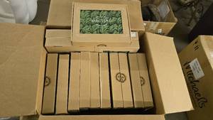 lot 934 image: Lot of 15 NEW Boxes of Macting Army Green Artificial Roses