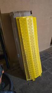 lot 998 image: Lot of 7 Guardian Yellow Cable Cover Ramps, Model DH-CR4-V2.  Each Cover is 38 Long