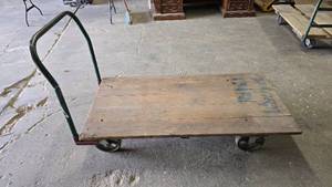 lot 1003 image: Industrial Rolling Cart w Heavy Duty Casters & 5 Long Deck