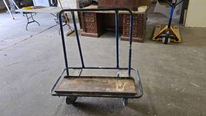 lot 1011 image: Blue Industrial Rolling Plywood Cart